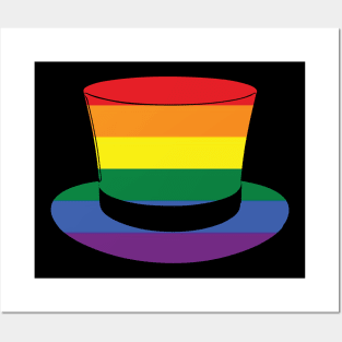 LGBTQ Rainbow St. Patrick's Day Hat Design Posters and Art